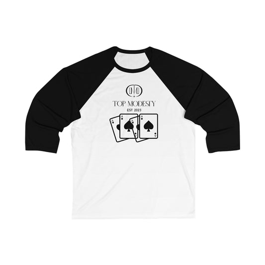 Top Modesty Grand-A Unisex 3\4 Sleeve Baseball Tee