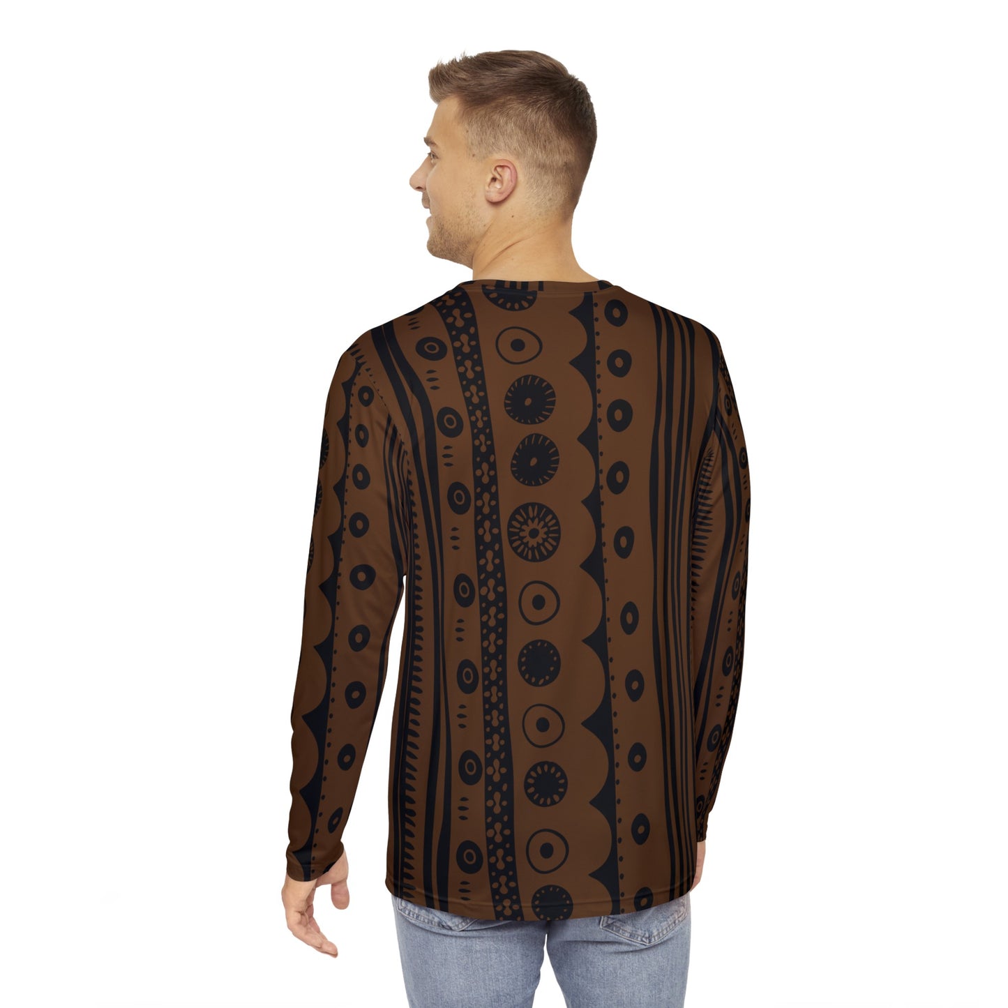 Top Modesty Men's Kenny Long Sleeve Shirt (Brown)