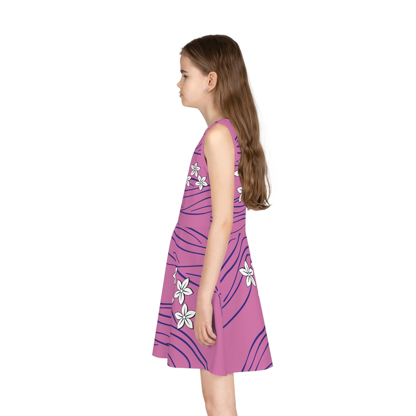 Top Modesty Girls' Sleeveless Sundress (light pink)