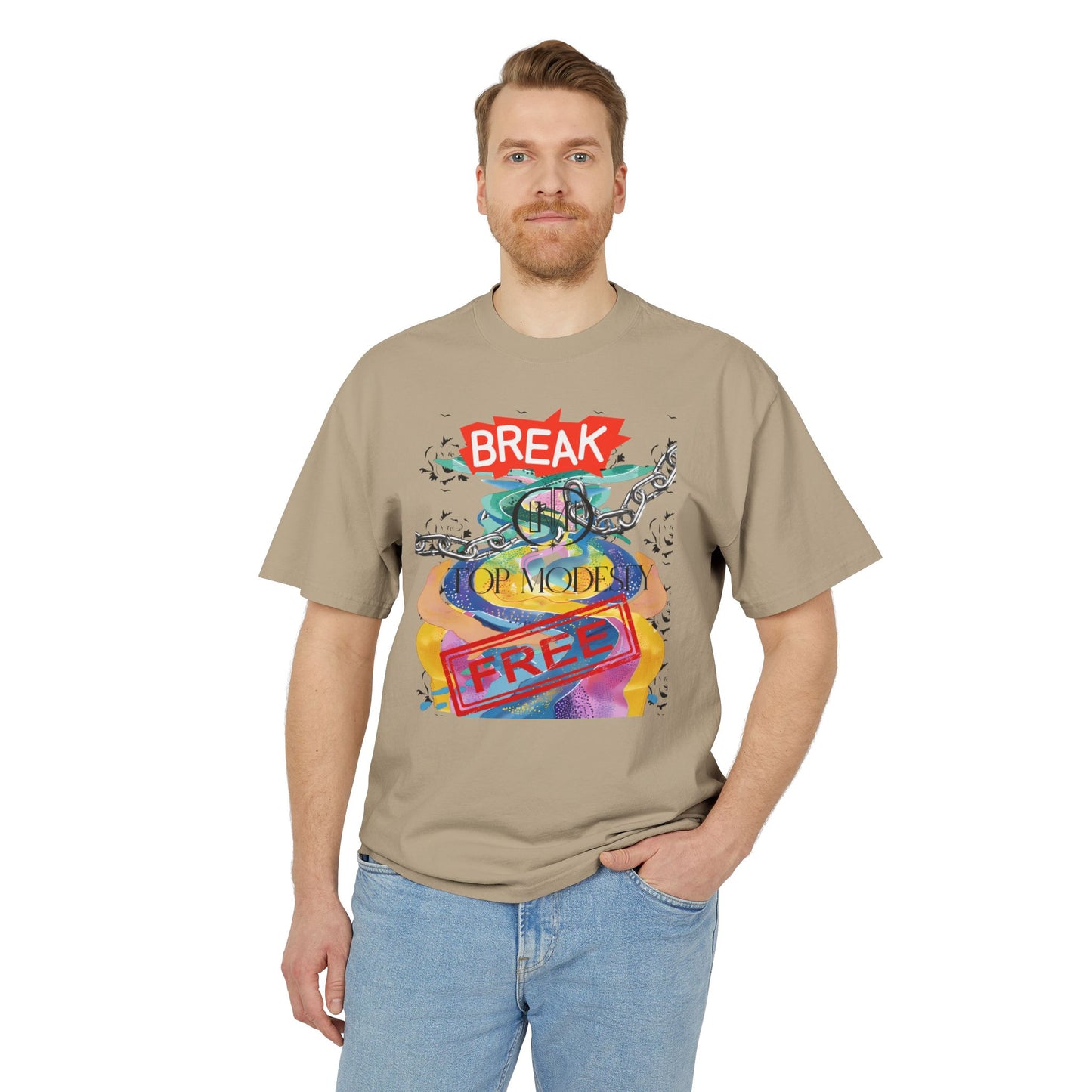Top Modesty Break Free Unisex Heavy Faded Tee