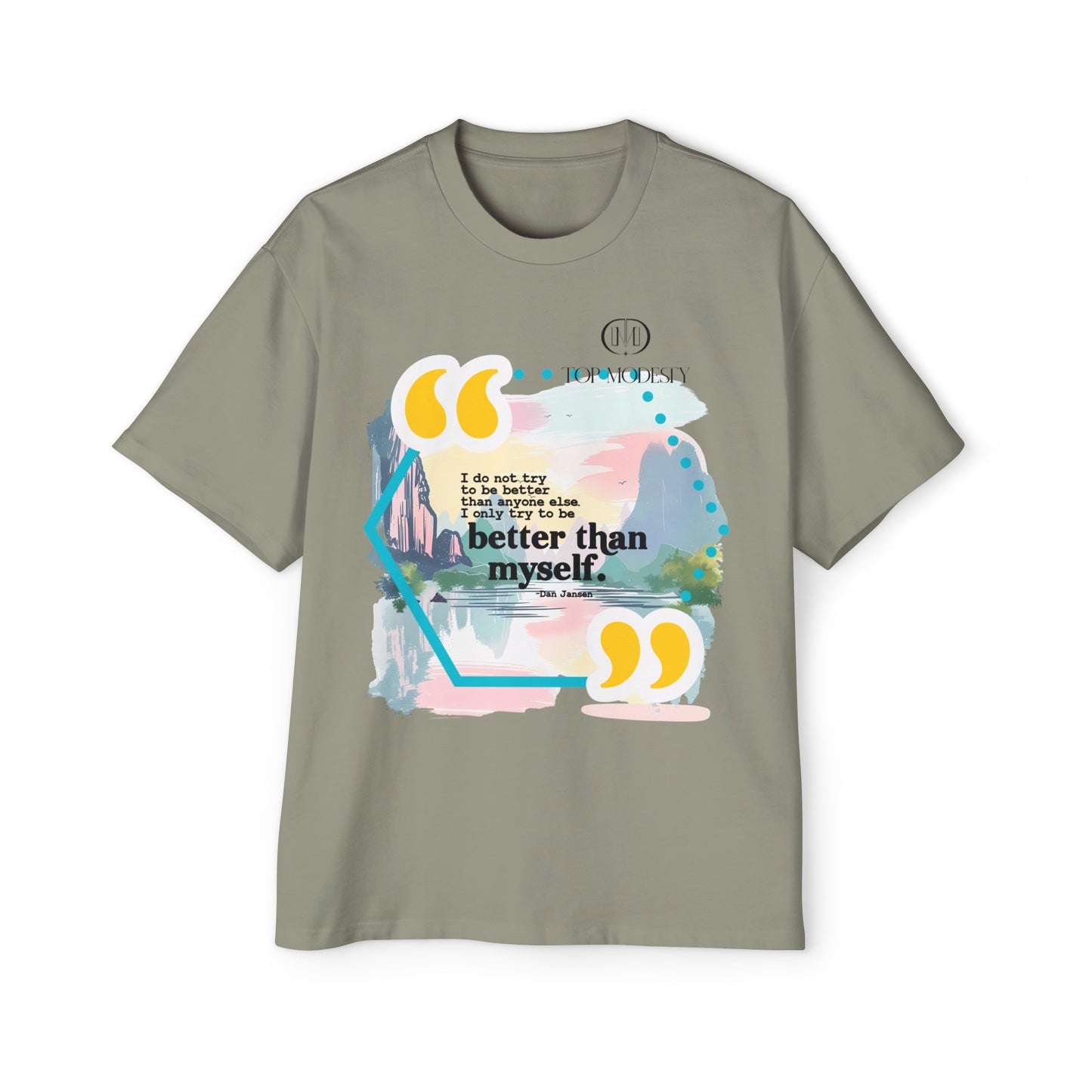 Top Modesty B.T.M (Better Than Myself) Men's Heavy Oversized Tee