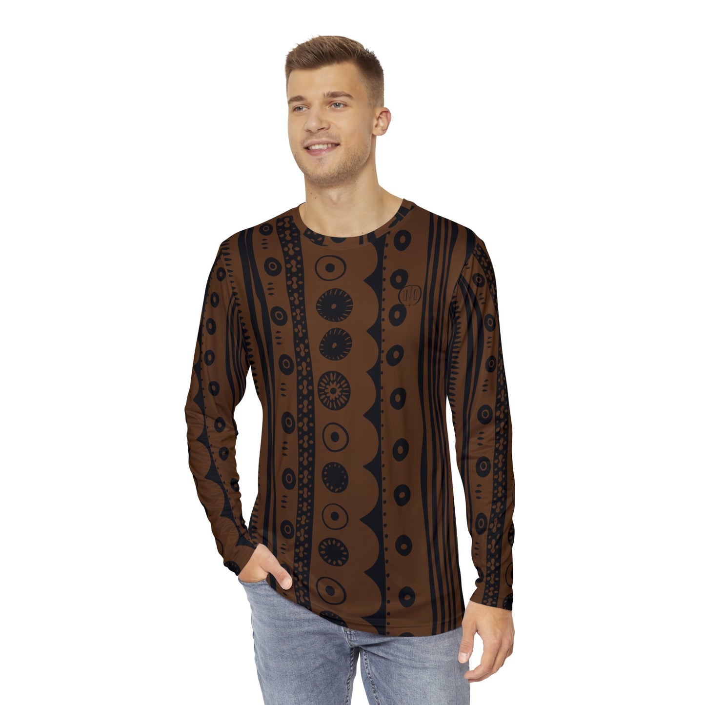 Top Modesty Men's Kenny Long Sleeve Shirt (Brown)