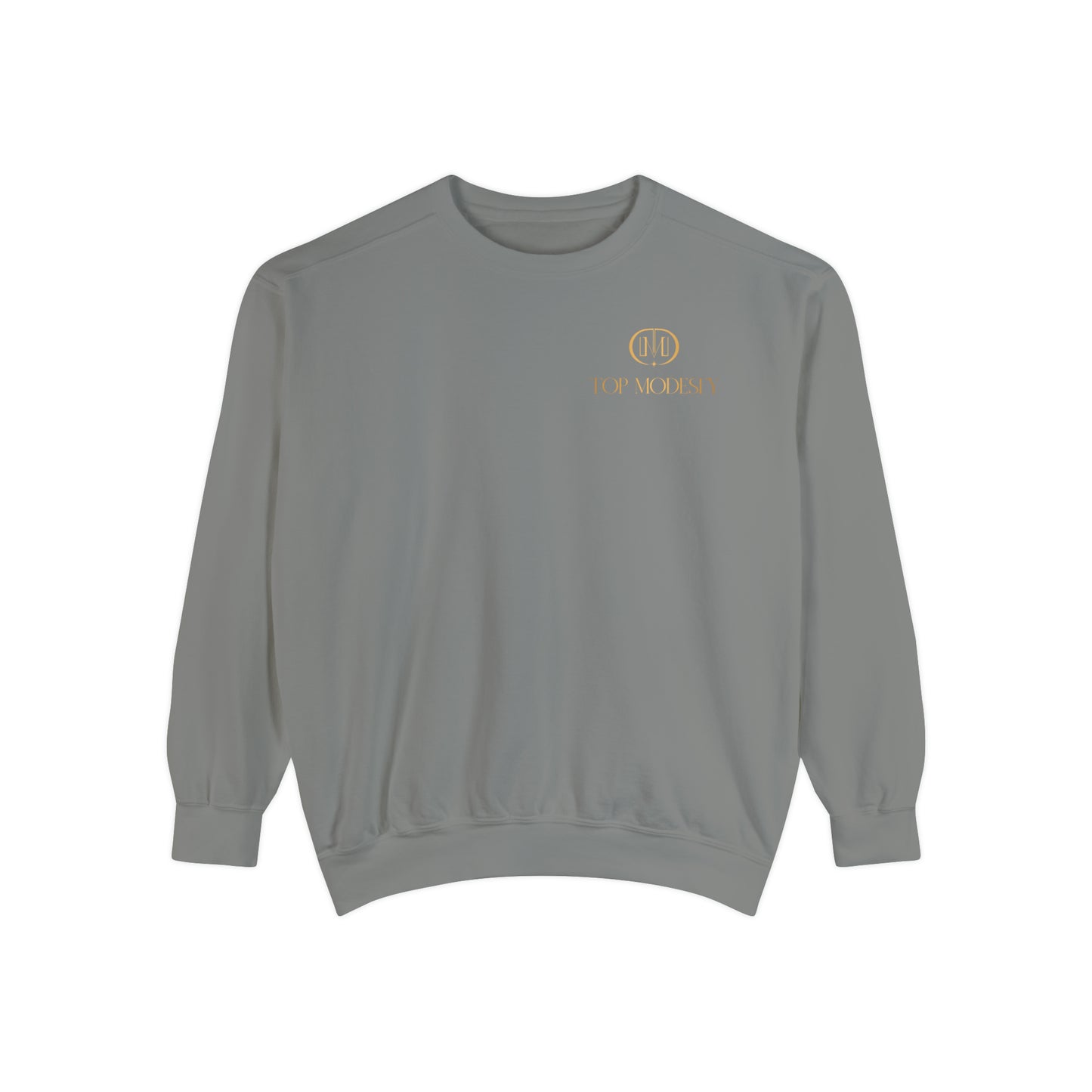 Top Modesty Tag Logo Unisex Garment-Dyed Sweatshirt