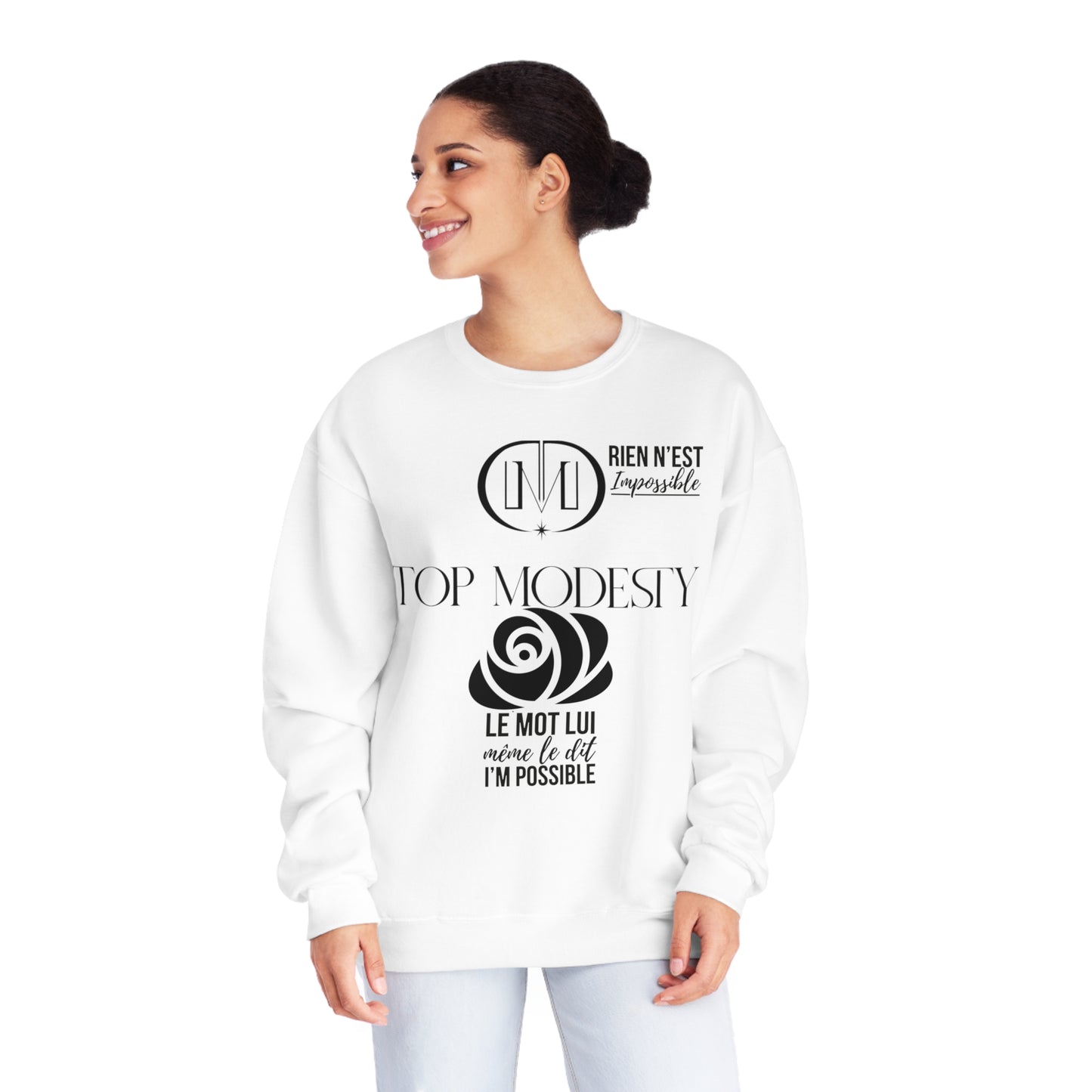 Top Modesty I’m Possible Unisex NuBlend® Crewneck Sweatshirt