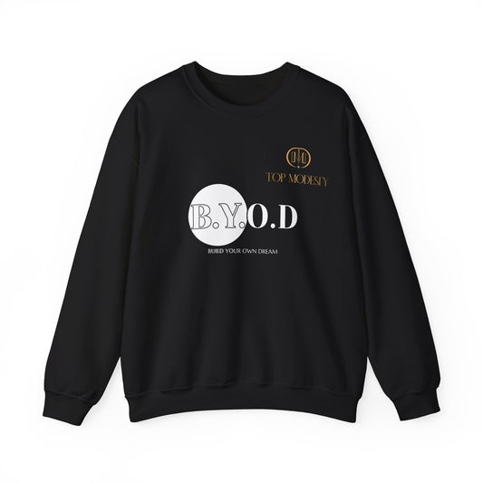 Top Modesty (B.Y.O.D Collection) - Unisex Heavy Blend™ Crewneck Sweatshirt