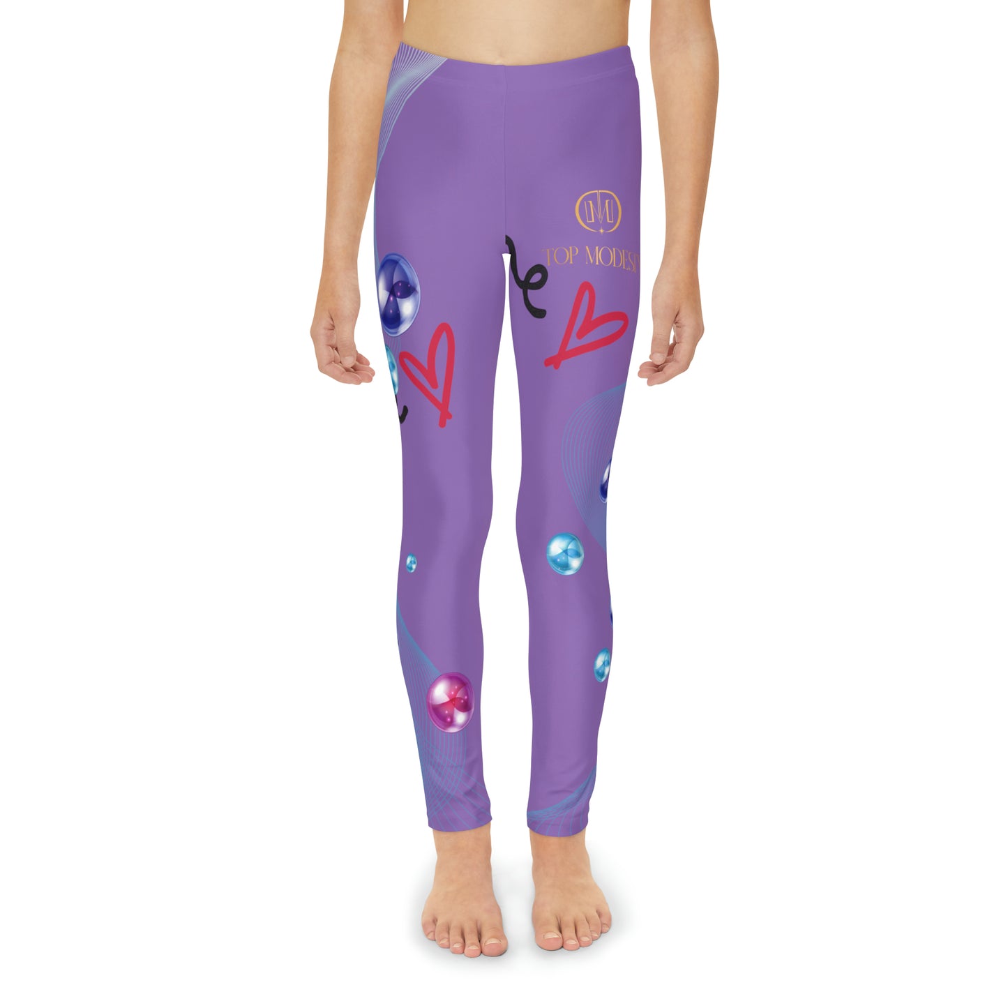 Youth Collection- Modesty Mondo Youth Full-Length Leggings (AOP) Top Modesty