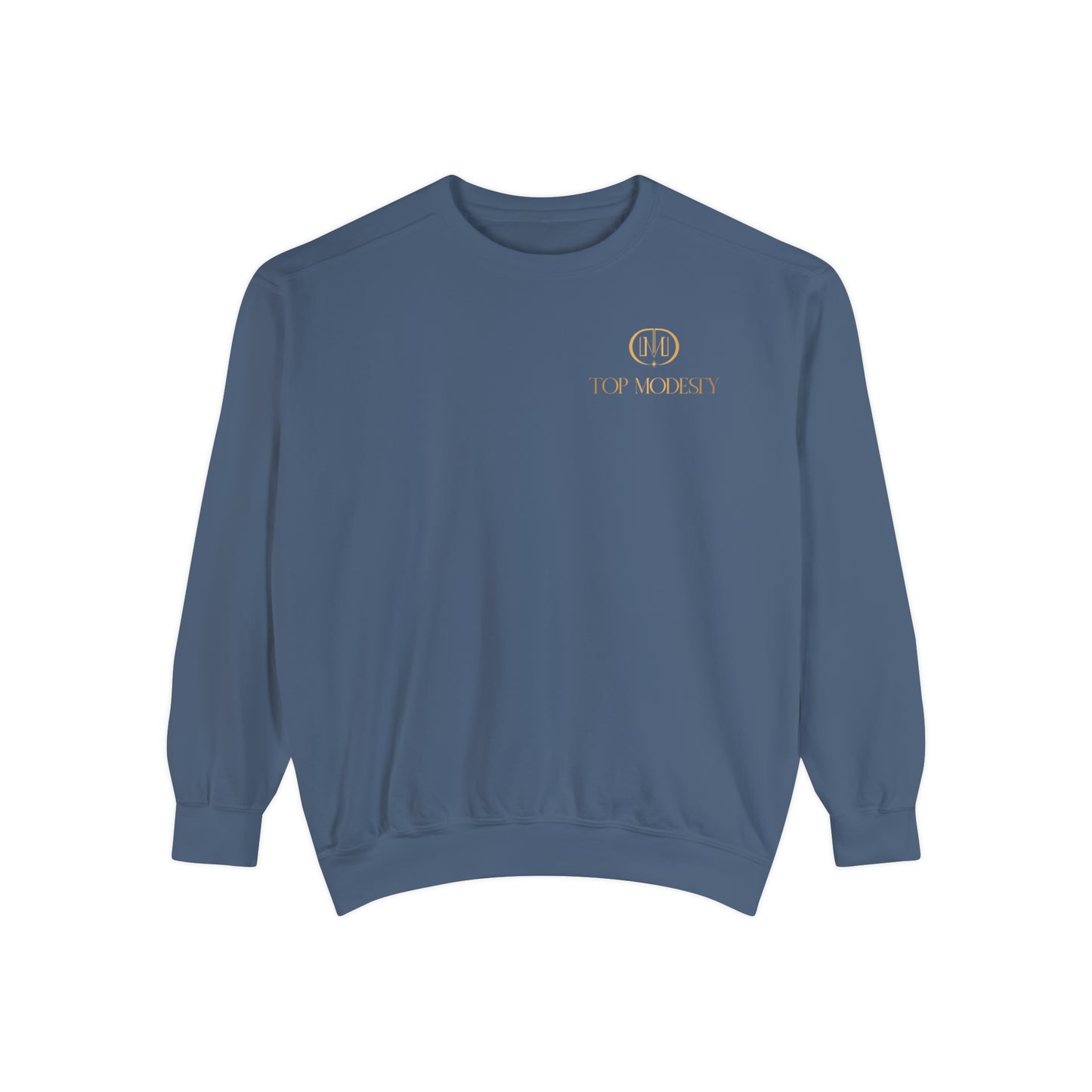 Top Modesty Tag Logo Unisex Garment-Dyed Sweatshirt