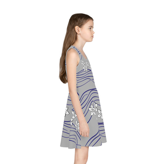 Top Modesty Girls' Sleeveless Sundress (light grey)