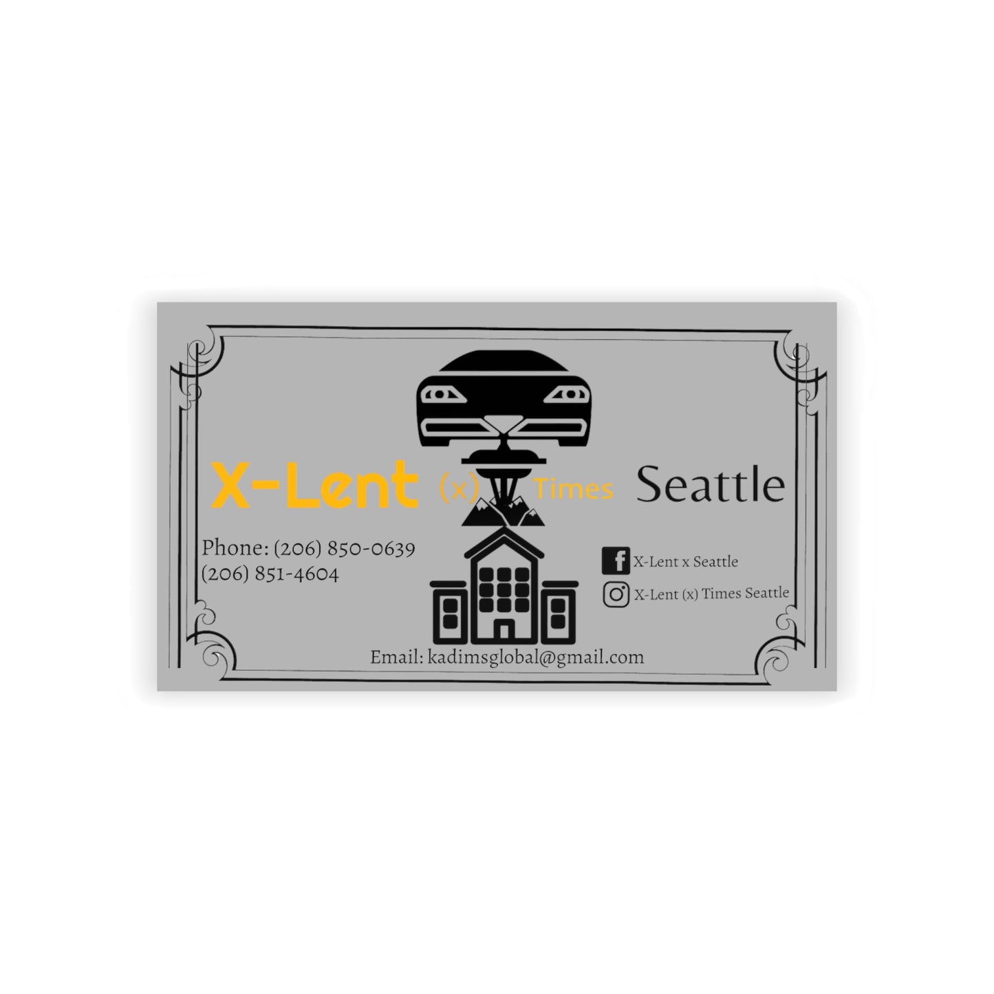 X-Lent (x) Times Seattle Business Cards