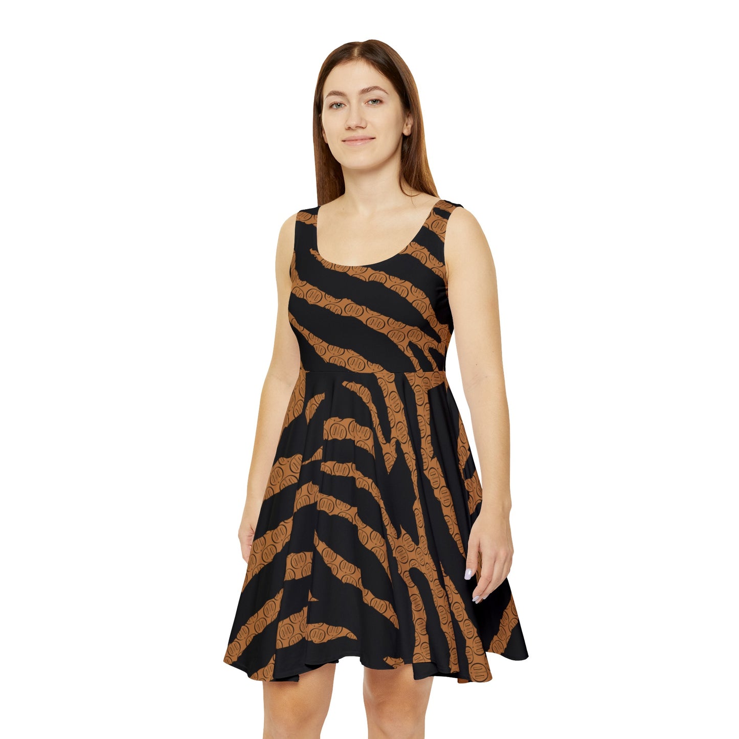 Top Modesty Bea Women's Skater Dress (Light Brown)