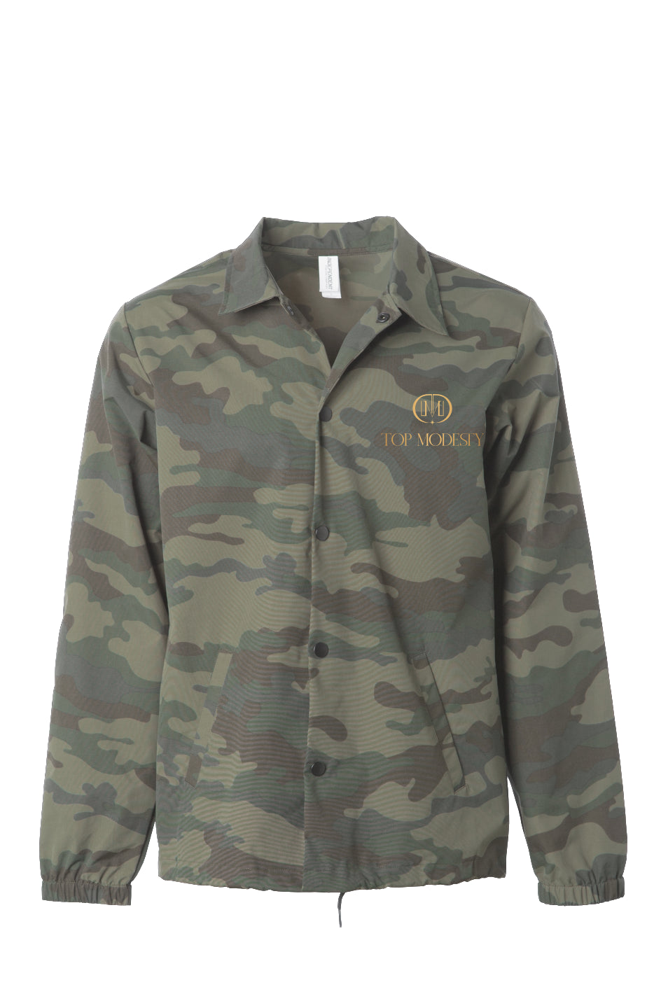 Top Modesty Water Resistant Windbreaker Coaches Jacket Camo