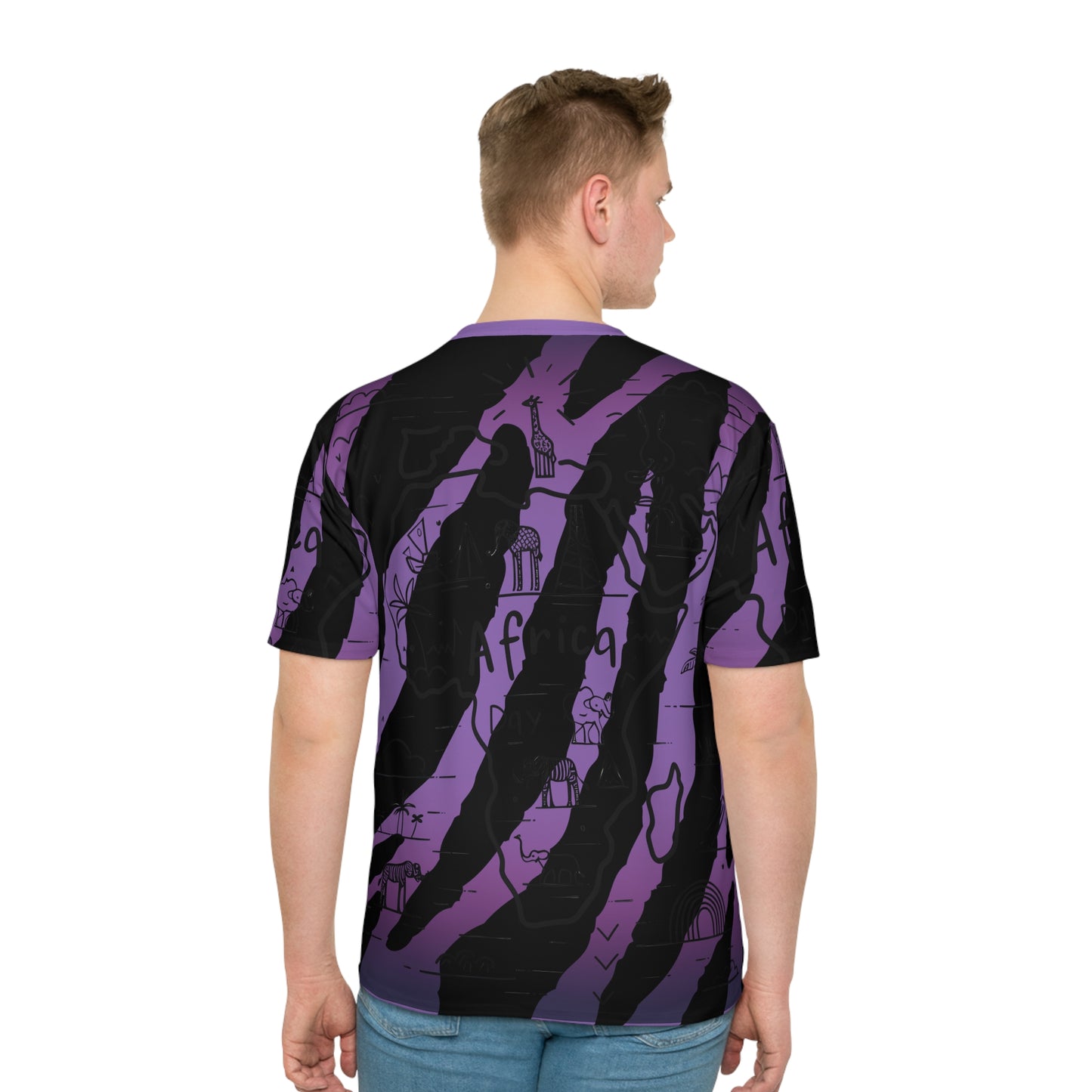 Top Modesty Men's Africa Day T-shirt-light Purple