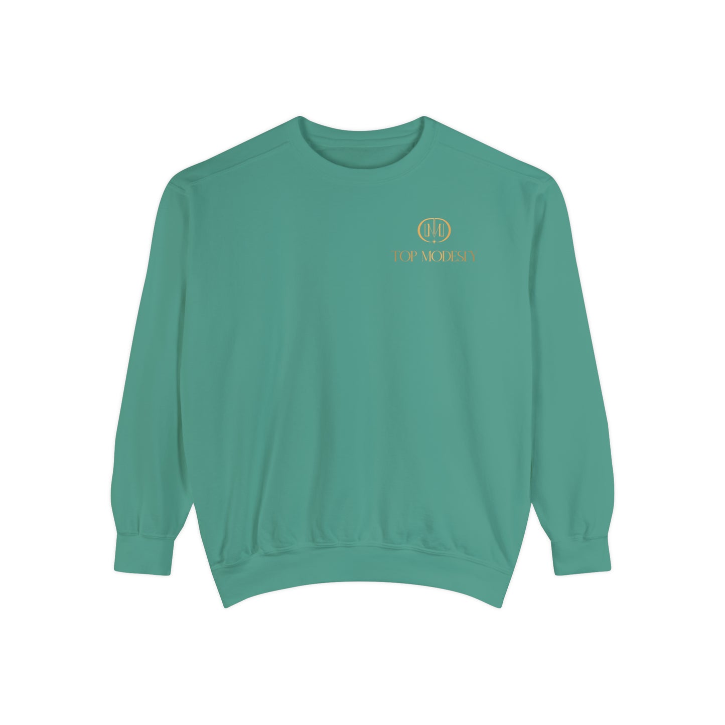 Top Modesty Tag Logo Unisex Garment-Dyed Sweatshirt