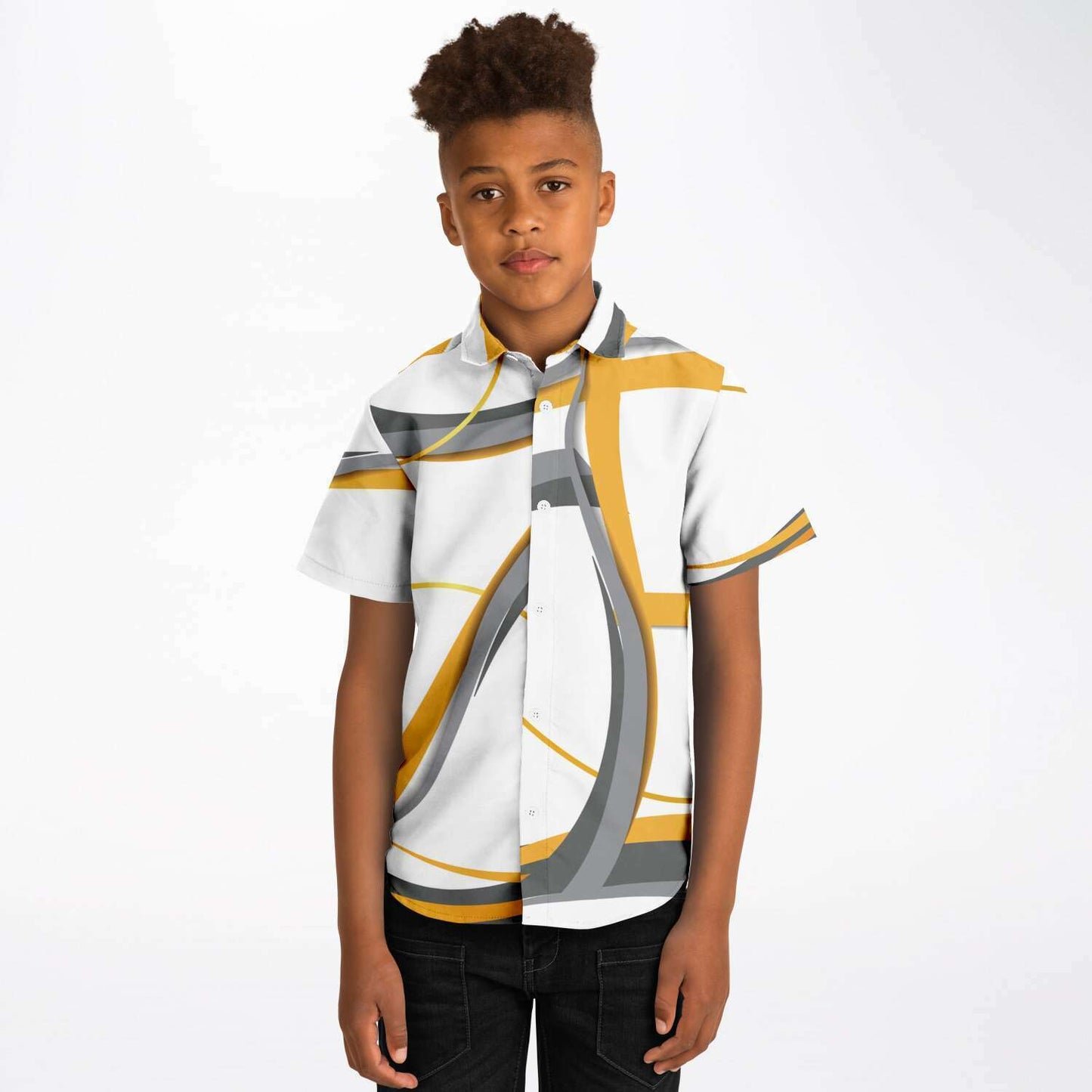 Top Modesty Le Parisien-Kids/Youth Short Sleeve Button Down Shirt