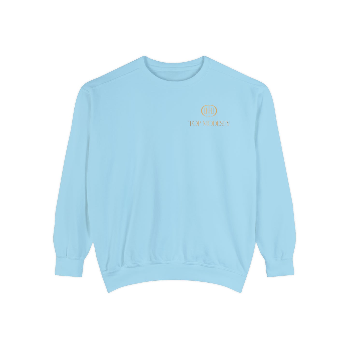 Top Modesty Tag Logo Unisex Garment-Dyed Sweatshirt