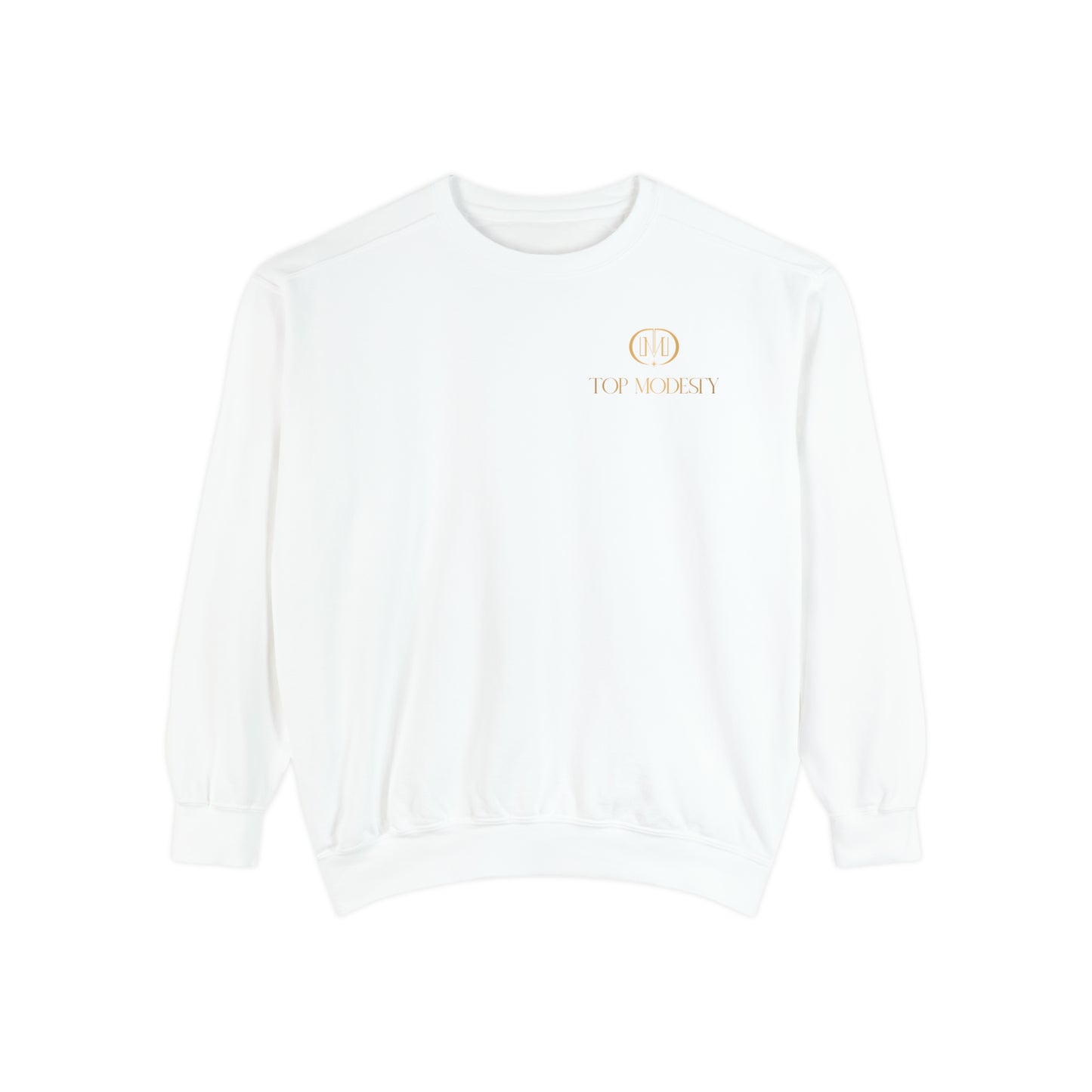 Top Modesty Tag Logo Unisex Garment-Dyed Sweatshirt