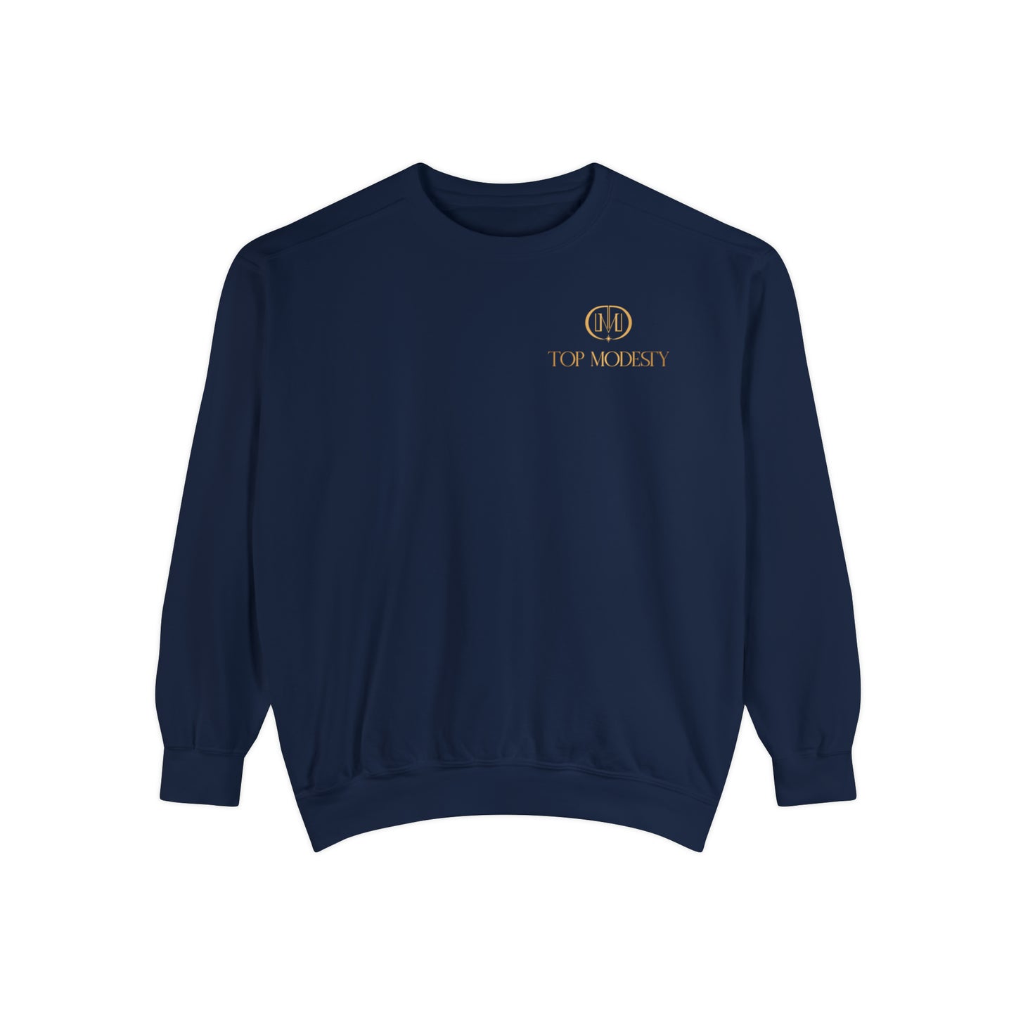 Top Modesty Tag Logo Unisex Garment-Dyed Sweatshirt