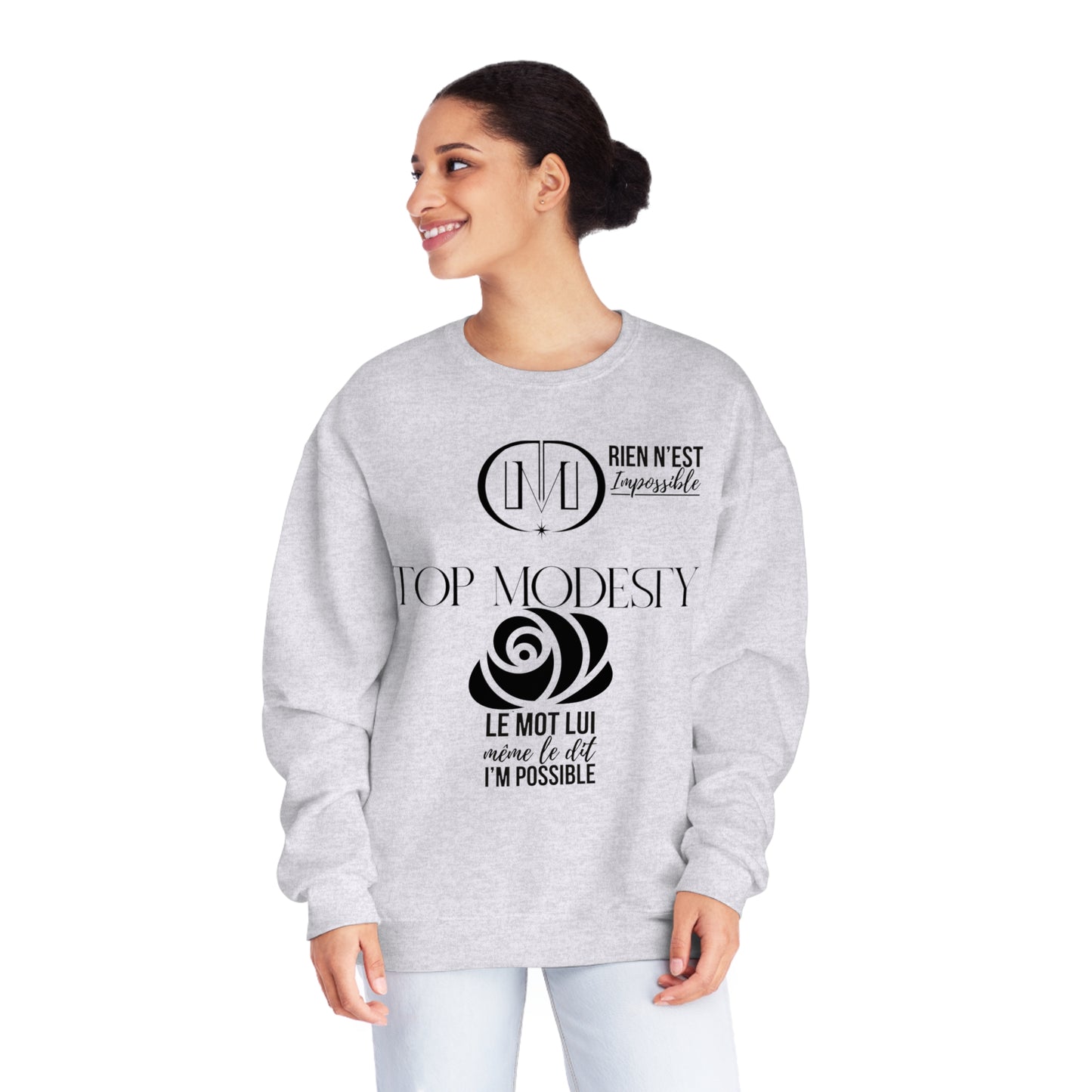 Top Modesty I’m Possible Unisex NuBlend® Crewneck Sweatshirt