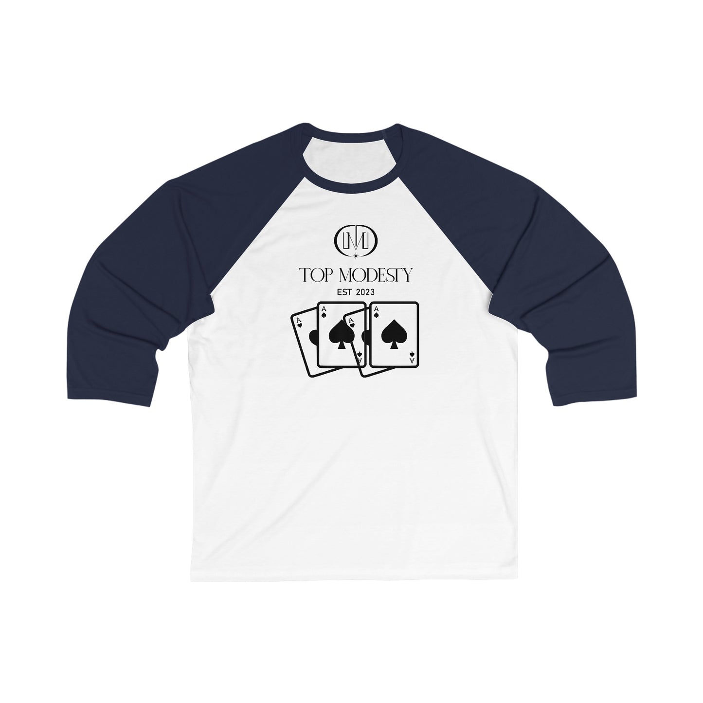 Top Modesty Grand-A Unisex 3\4 Sleeve Baseball Tee