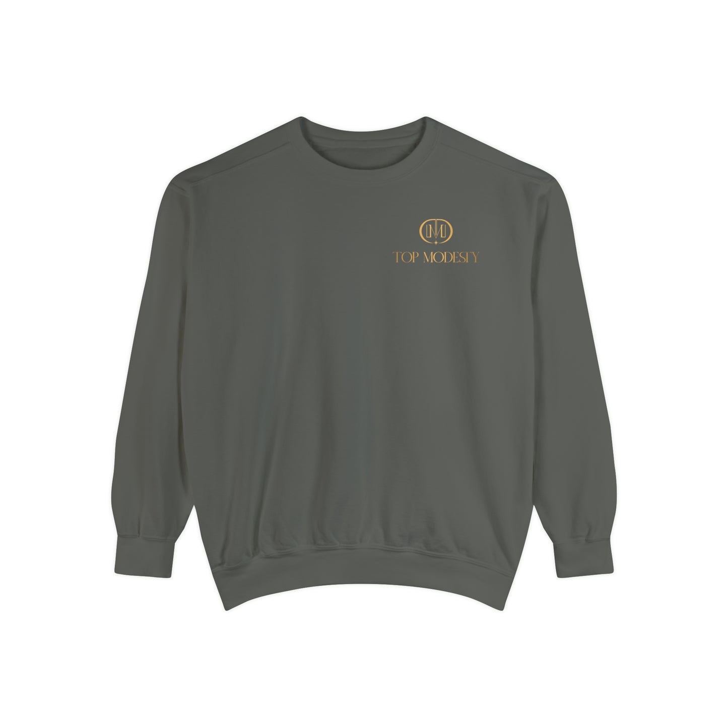 Top Modesty Tag Logo Unisex Garment-Dyed Sweatshirt