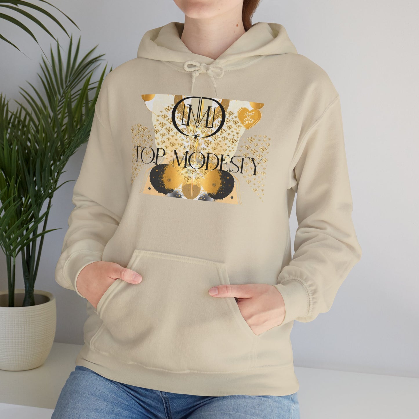 Top Modesty Heart of Gold Unisex Heavy Blend™ Hooded Sweatshirt