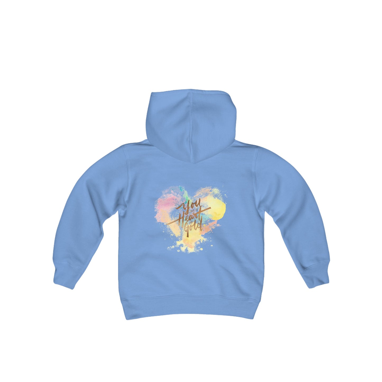 Top Modesty Heart of Gold Youth Heavy Blend Hooded Sweatshirt