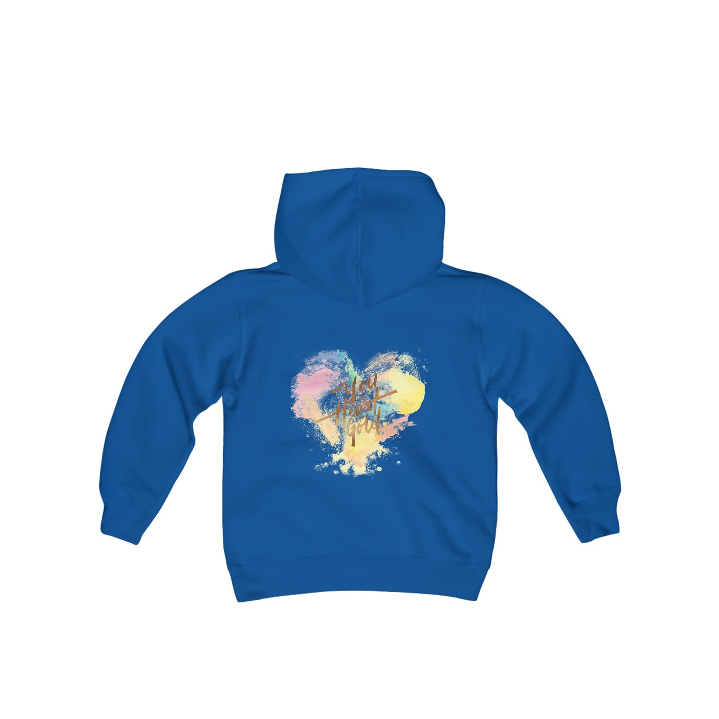 Top Modesty Heart of Gold Youth Heavy Blend Hooded Sweatshirt