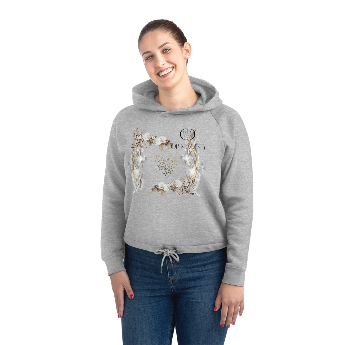 Top Modesty Romantic Women's Bower Cropped Hoodie Sweatshirt