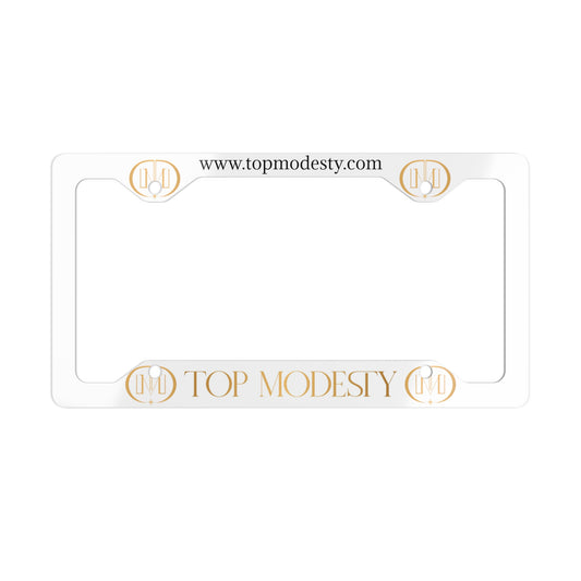 Top Modesty Metal License Plate Frame