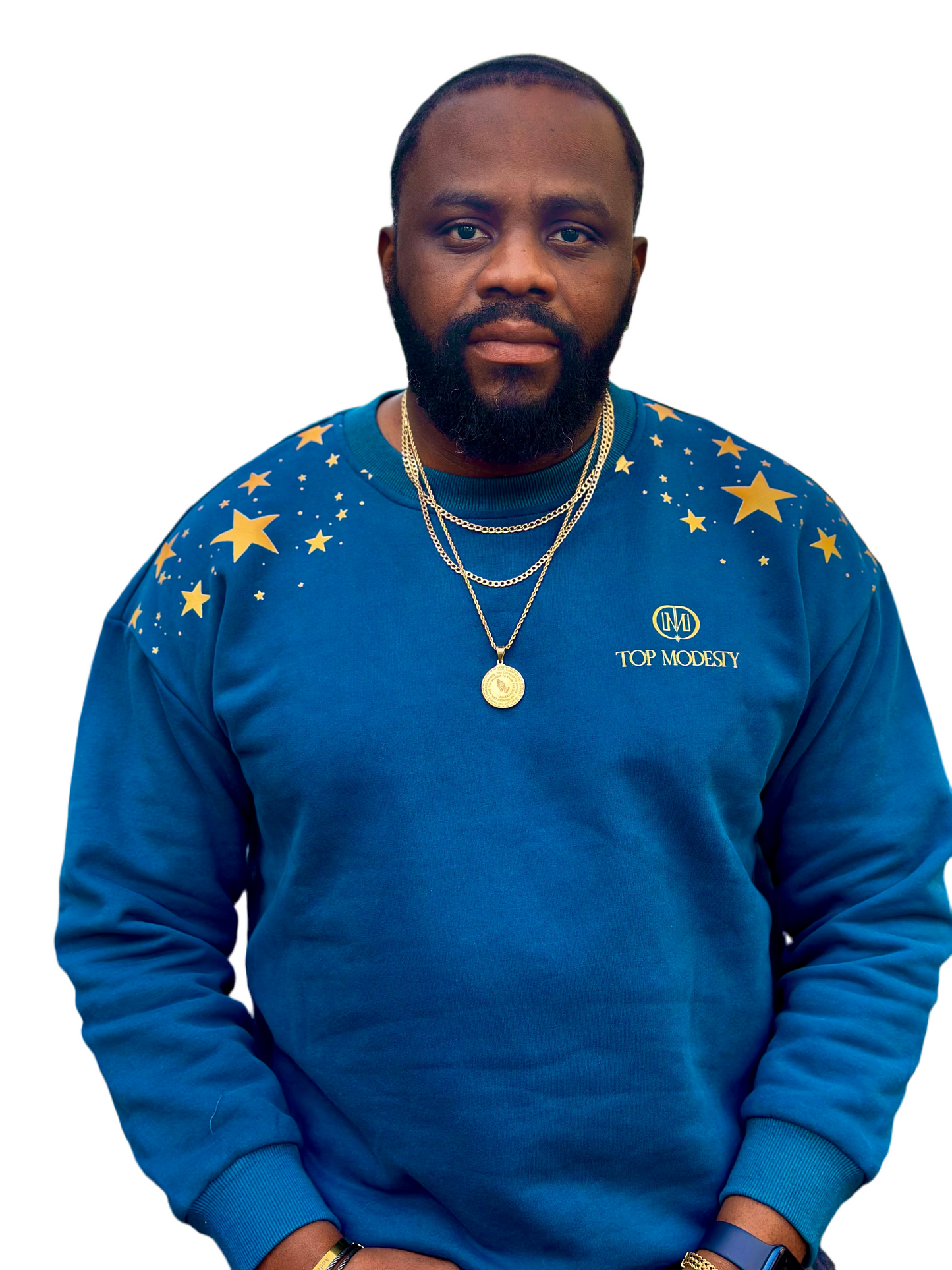 Top Modesty Simply Stars Crewneck Sweater