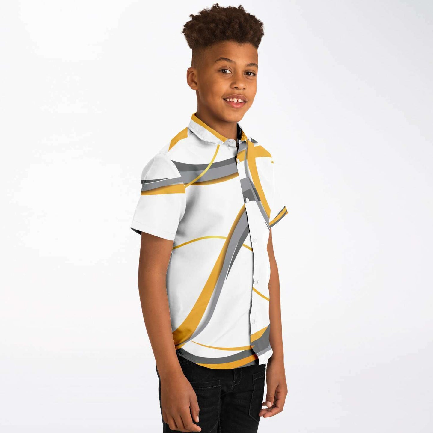 Top Modesty Le Parisien-Kids/Youth Short Sleeve Button Down Shirt