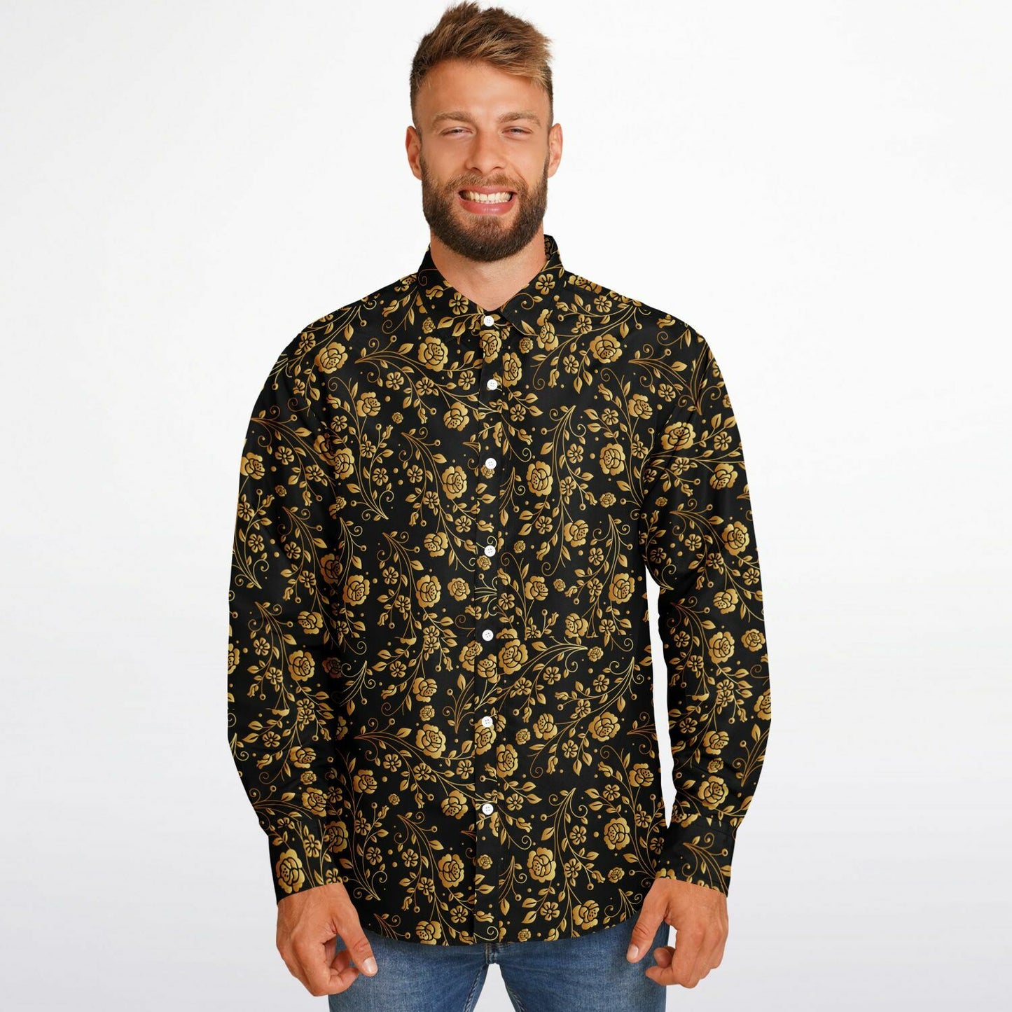 Top Modesty Soirée Long Sleeve Button Down Shirt