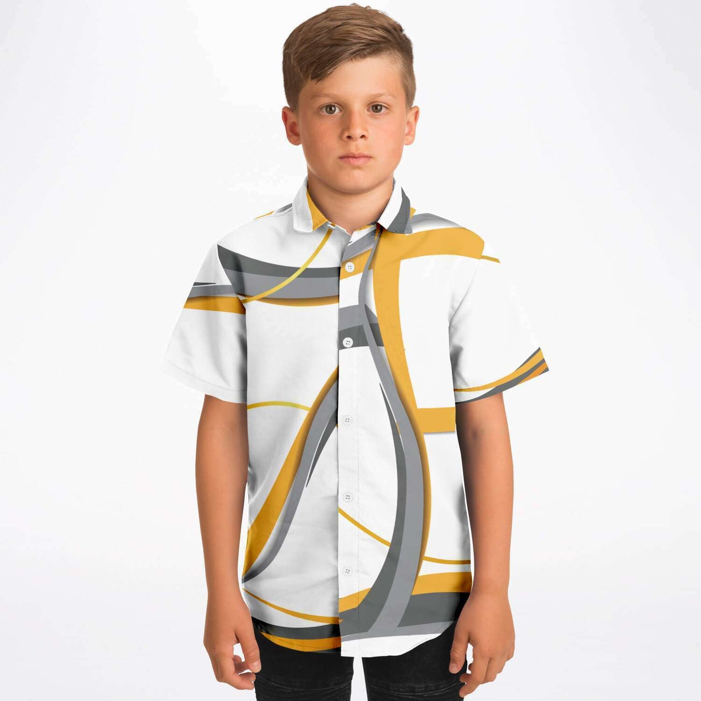 Top Modesty Le Parisien-Kids/Youth Short Sleeve Button Down Shirt